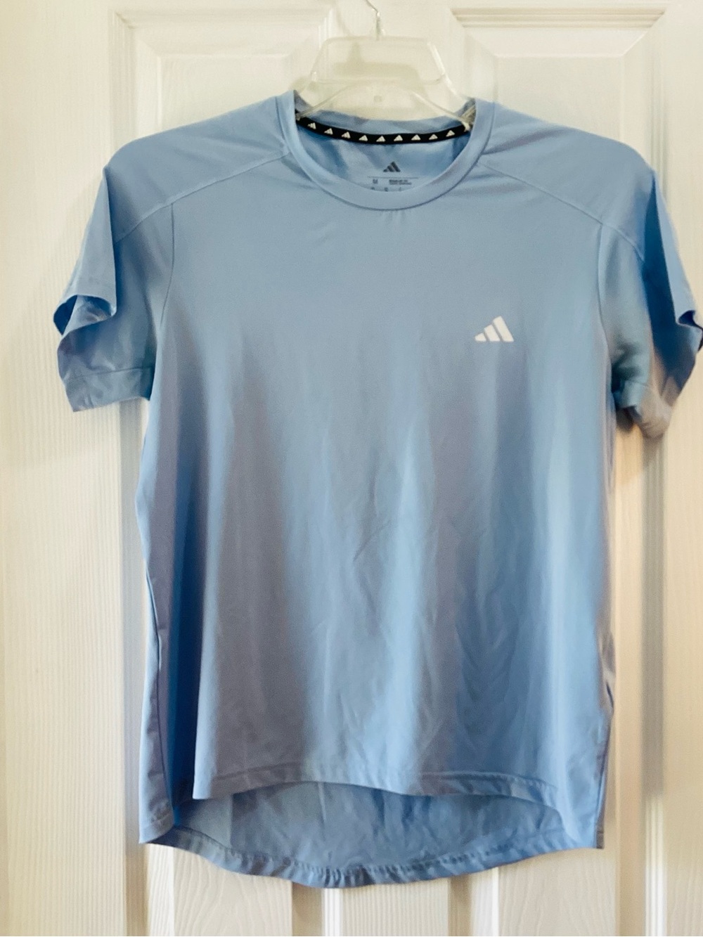 adidas Light Blue Short Sleeve Athletic Tee